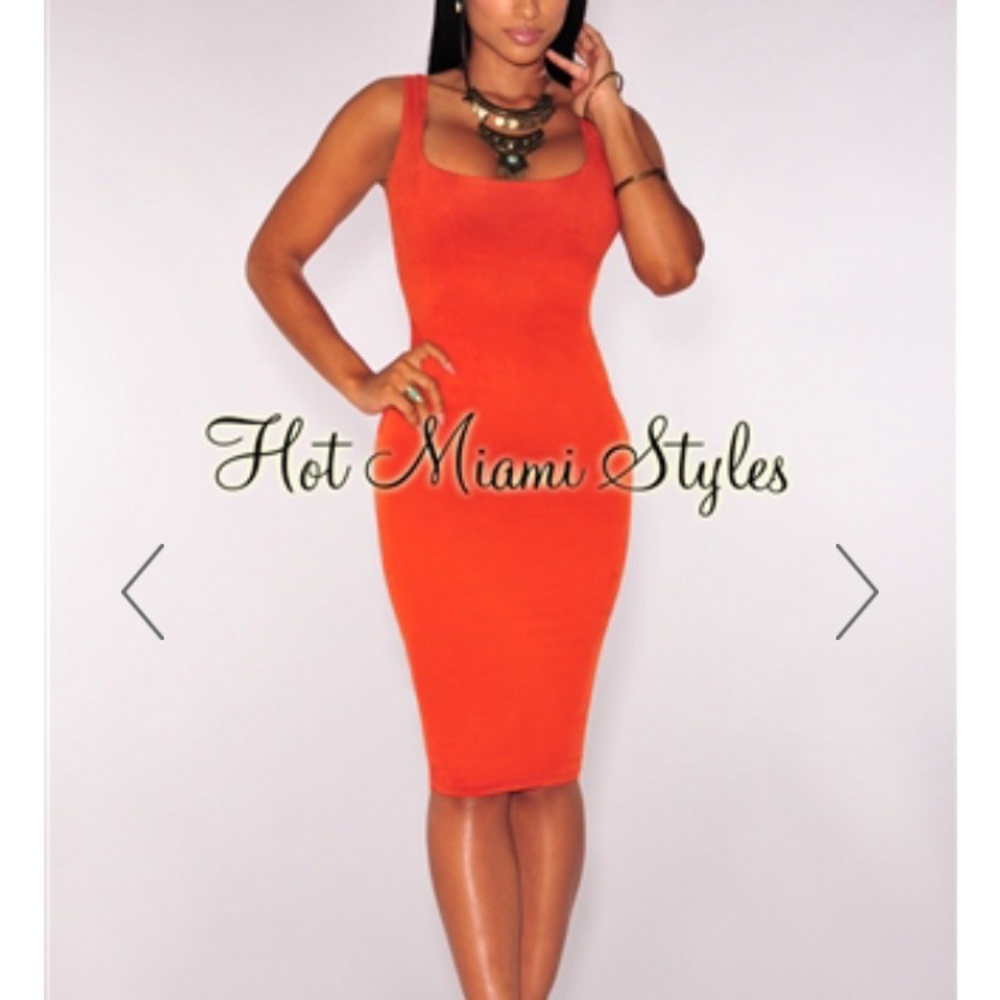 Burnt Orange Faux Suede Sleeveless Dress